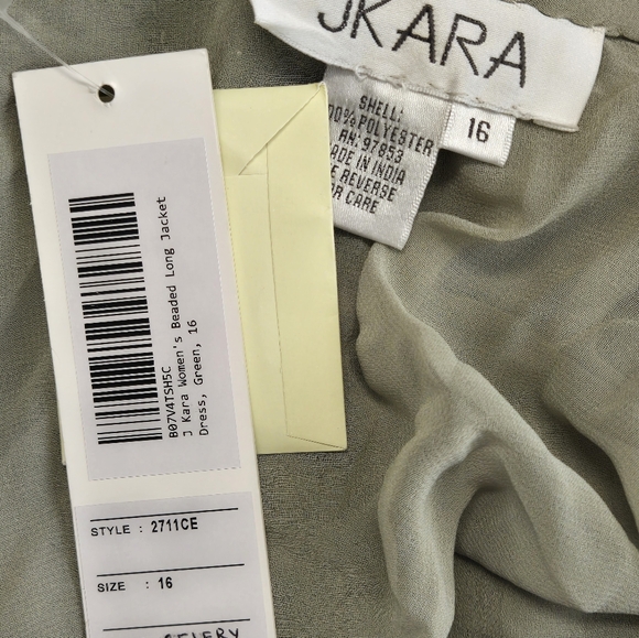 J Kara beaded dress with jacket with tags size 16 - Picture 9 of 11